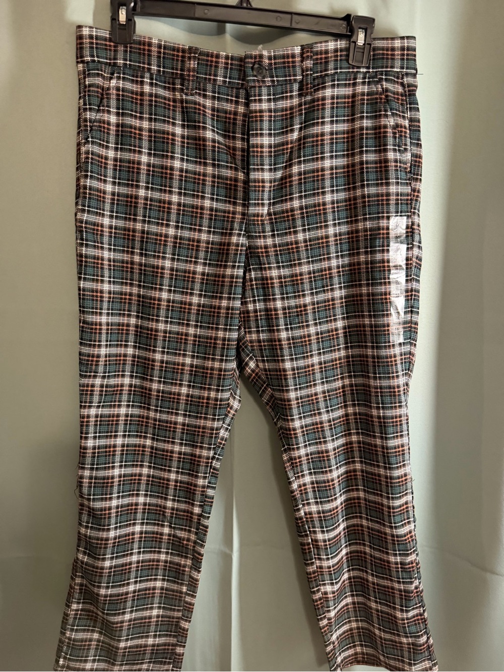 American Eagle Outfitters Plaid Chinos in Black, Teal, Brown & White